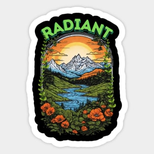 The outdoor radiant  design Sticker